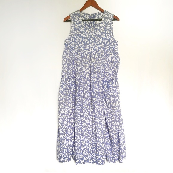 Laura Ashley Dresses & Skirts - Laura Ashley / Floral Button Down Sleeveless Dress